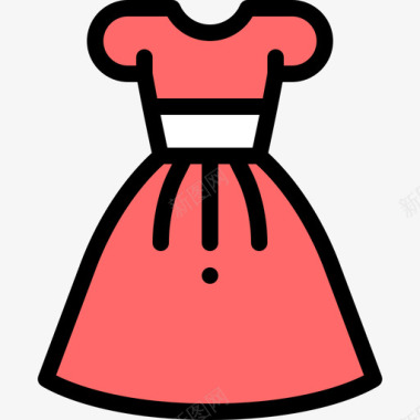 连衣裙网上购物41线性颜色图标图标