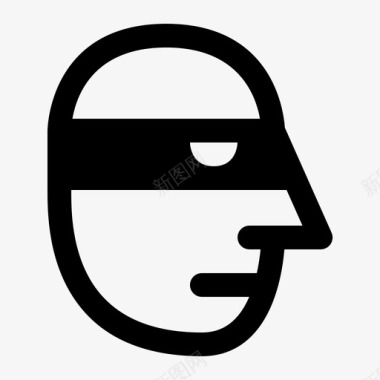 黑客窃贼面具图标图标