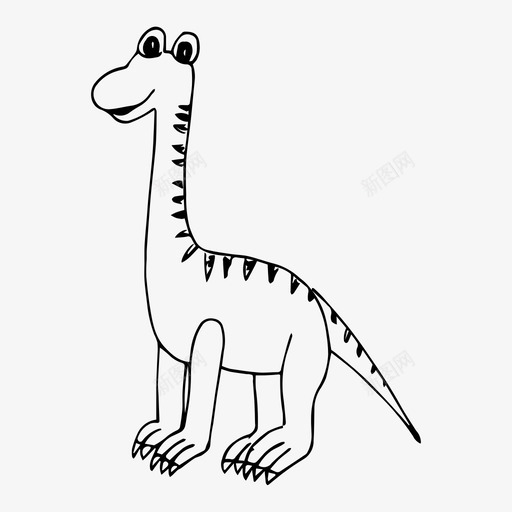 恐龙动物腕龙图标svg_新图网 https://ixintu.com 动物 恐龙 玩具 腕龙