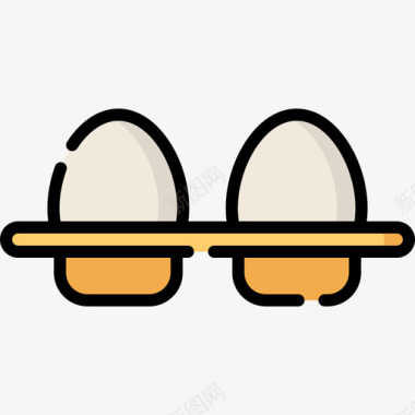 鸡蛋面包店51原色图标图标