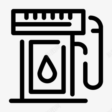 汽油滴工业图标图标