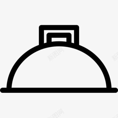 盘子厨房47线性图标图标