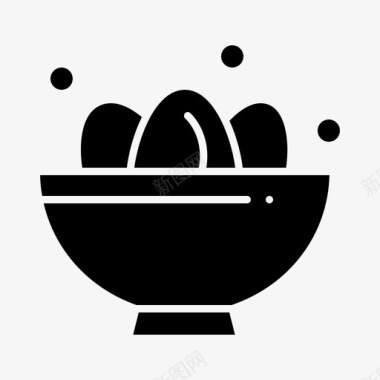 碗庆祝复活节图标图标