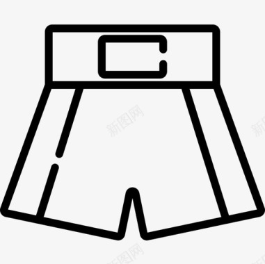 拳击短裤积极生活方式9直线型图标图标