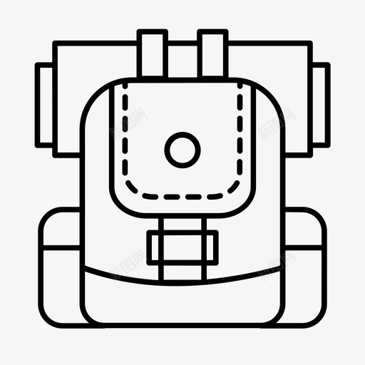 背包背包客目的地图标svg_新图网 https://ixintu.com 假日 旅行 旅行者 目的地 背包