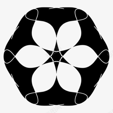 抽象的花抽象的花圆形创意图标图标