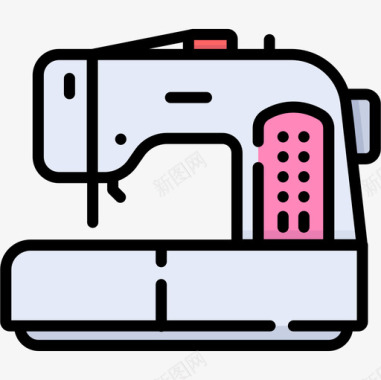 缝纫机缝28线颜色图标图标