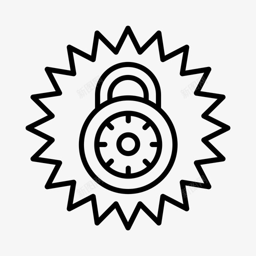 安全防盗锁图标svg_新图网 https://ixintu.com 安全防盗锁