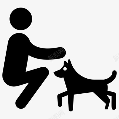 宠物训练狗训练服从训练图标图标