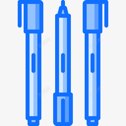 钢笔工艺4蓝色图标svg_新图网 https://ixintu.com 工艺 蓝色 钢笔