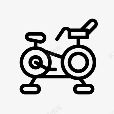 文具自行车健身图标图标