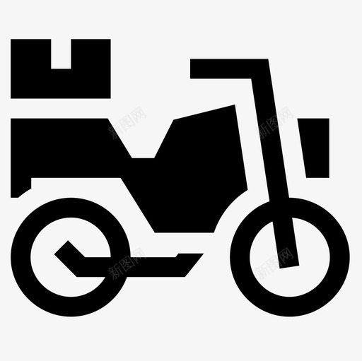 摩托车装运6已填充图标svg_新图网 https://ixintu.com 填充 摩托车 装运