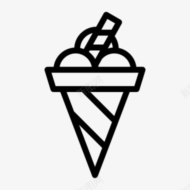 冰淇淋沙漠食物图标图标