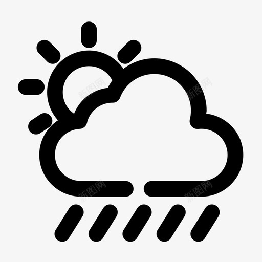 太阳雨落下下雨图标svg_新图网 https://ixintu.com 12个 下雨 大胆 太阳雨 落下 间隔 随机 雨后的阳光