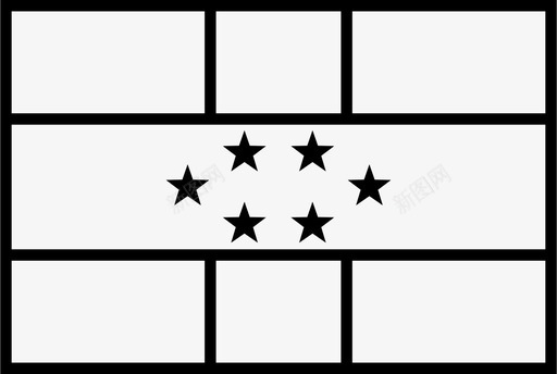 荷属安的列斯国旗荷属安的列斯国旗简化轮廓世界国旗图标图标