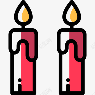 蜡烛晚会30颜色省略图标图标