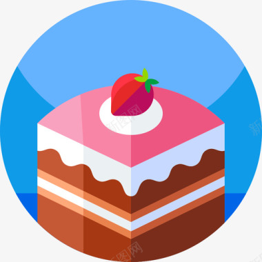 蛋糕糖果店扁平图标图标