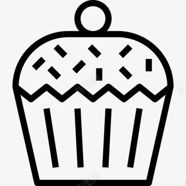纸杯蛋糕快餐51直系图标图标
