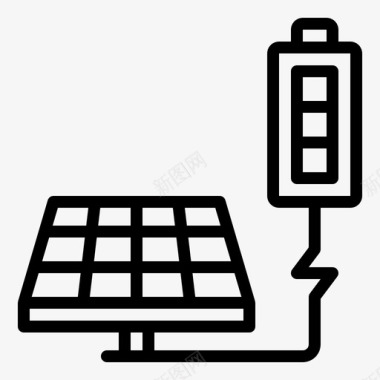 太阳能电池生态图标图标