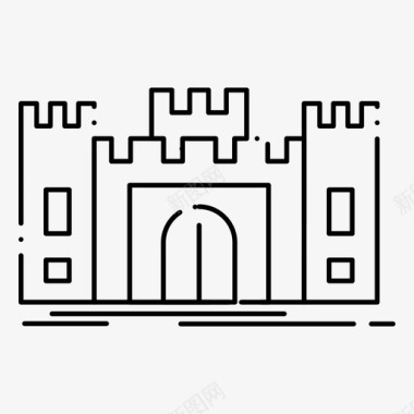 城堡防御要塞图标图标