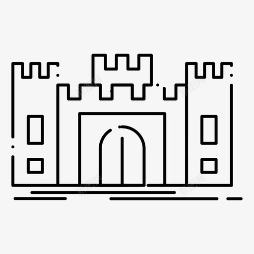 城堡防御要塞图标svg_新图网 https://ixintu.com 2月 地标 城堡 收藏 界面 网页 要塞 防御