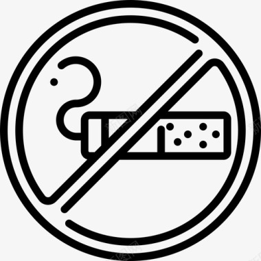 禁止吸烟购物中心6号直线型图标图标
