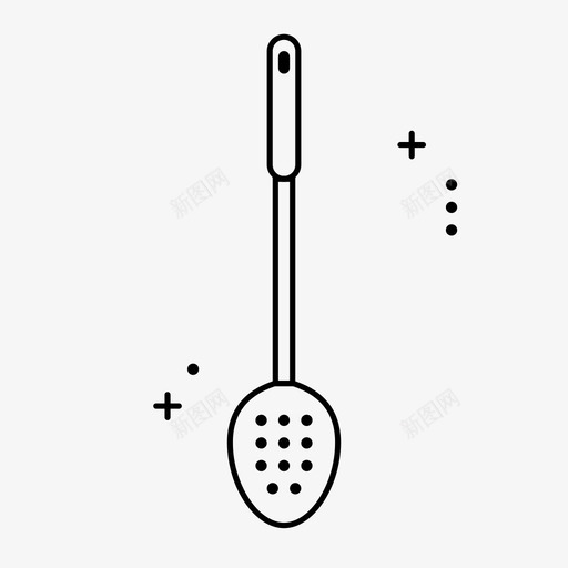 开槽勺撇渣器工具图标svg_新图网 https://ixintu.com 厨房 器具 工具 开槽 撇渣