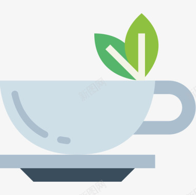 茶杯咖啡厅84号平坦图标图标