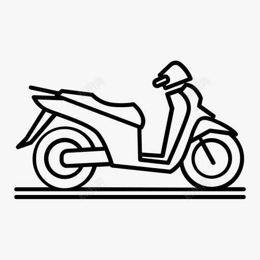 摩托车侧视图运输工具图标svg_新图网 https://ixintu.com 侧视图 摩托车 车辆 运输工具