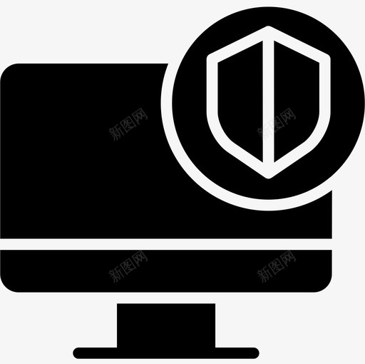 监视器网络安全9固态图标svg_新图网 https://ixintu.com 固态 监视器 网络安全