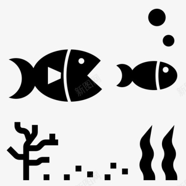 捕食生态鱼图标图标