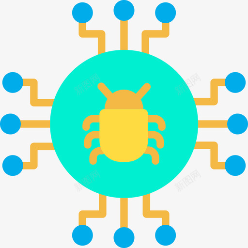 Bug网络安全10扁平图标svg_新图网 https://ixintu.com Bug 扁平 网络安全