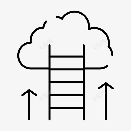 职业职业道路云图标svg_新图网 https://ixintu.com 2月 专注 成功 收集 梦想 界面 网络 职业 道路