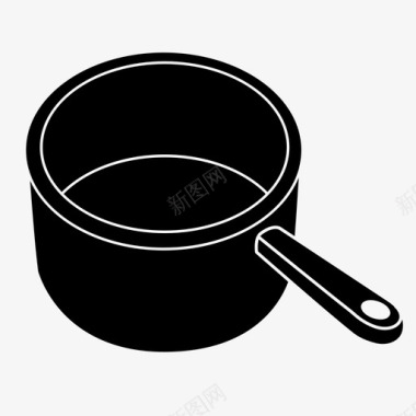大锅黑炊具餐具图标图标