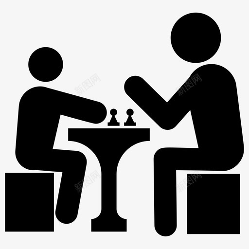 下棋棋盘游戏象棋游戏图标svg_新图网 https://ixintu.com 下棋 儿童游戏 棋盘 棋盘游戏 象形图矢量 象棋游戏