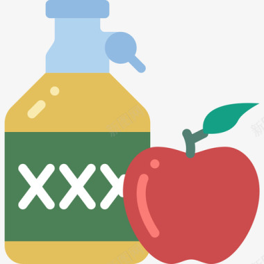 苹果酒感恩节54平淡图标图标