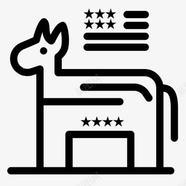 驴子美国政治图标图标