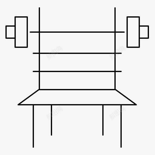 平衡哑铃健身图标svg_新图网 https://ixintu.com 体育器材 健身 健身机 哑铃 娱乐 平衡 细线