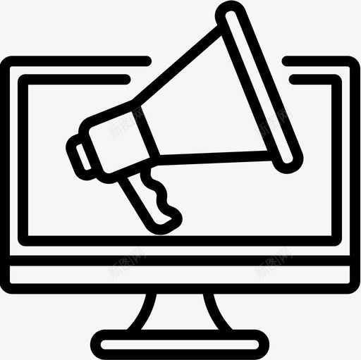 广告营销增长13线性图标svg_新图网 https://ixintu.com 增长 广告 线性 营销