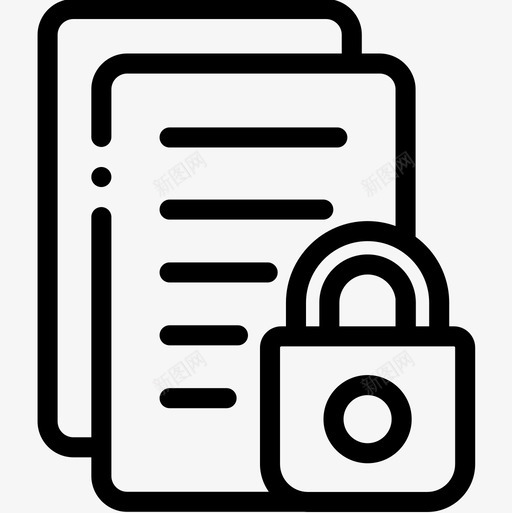 加密文件文件和文件38线性图标svg_新图网 https://ixintu.com 加密 文件 线性