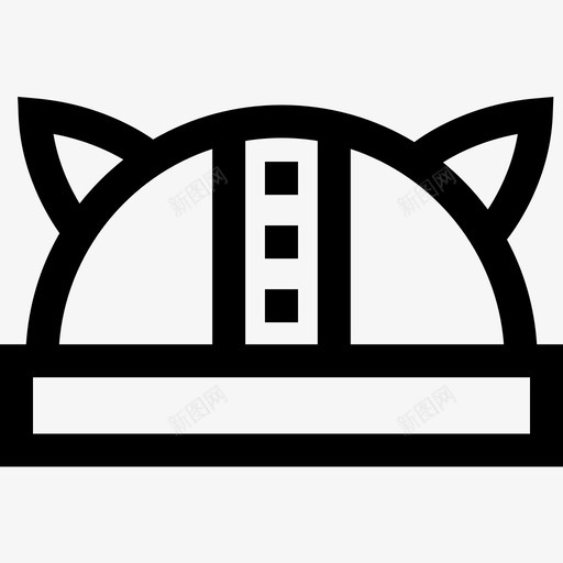 头盔北欧海盗轮廓直线型图标svg_新图网 https://ixintu.com 北欧 头盔 海盗 直线 线型 轮廓