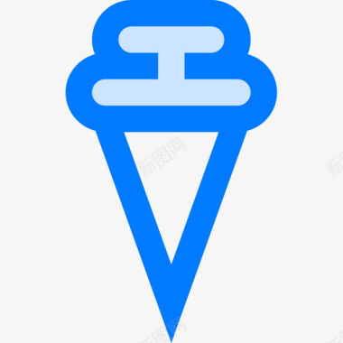 冰淇淋新西兰4蓝色图标图标