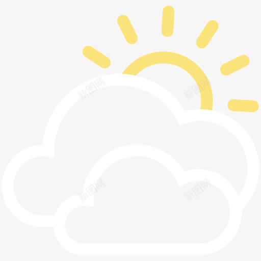 天气库-78方案二-晴天转多云svg_新图网 https://ixintu.com 天气库-78方案二-晴天转多云