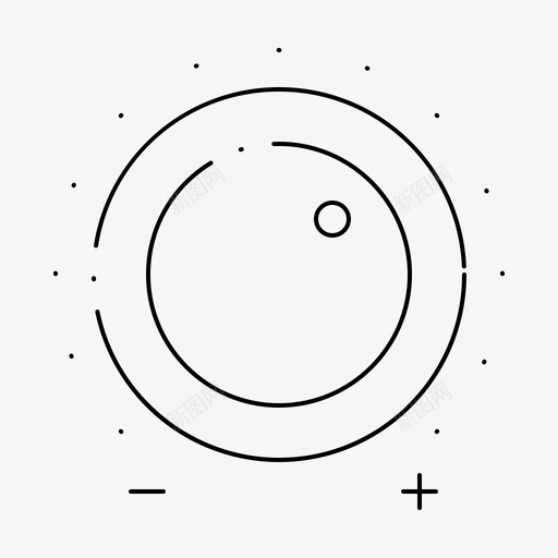 音频控制增益图标svg_新图网 https://ixintu.com 增益 声音 工作室 控制 数字 旋钮 电平 细线 音频