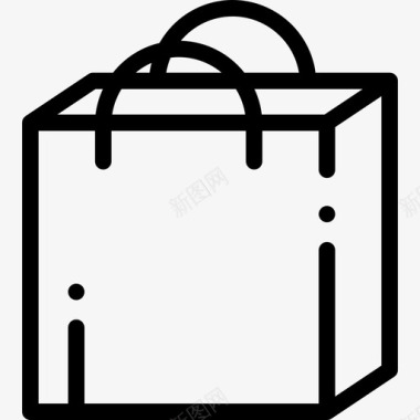 纸袋包装5线性图标图标