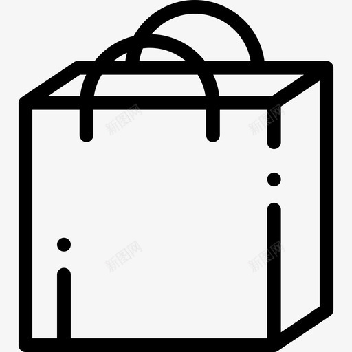 纸袋包装5线性图标svg_新图网 https://ixintu.com 包装 纸袋 线性