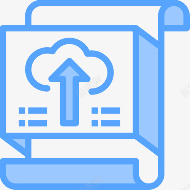 云文件和文档36蓝色图标图标