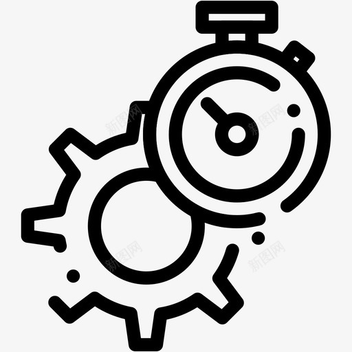 定时器齿轮设置图标svg_新图网 https://ixintu.com feb v3 定时器 手表 界面 网络 设置 集合 齿轮