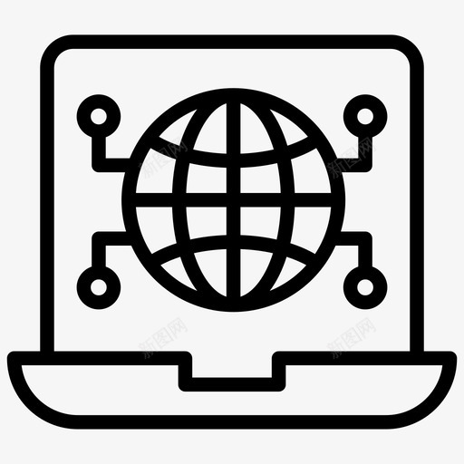 全球网络商业网络全球接入图标svg_新图网 https://ixintu.com 云计算线图标集合 全球接入 全球数据 全球网络 商业网络 在线商务