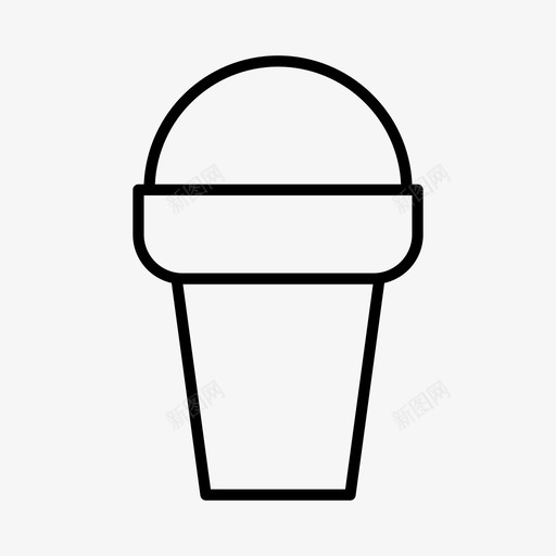 冰淇淋筒美食快餐图标svg_新图网 https://ixintu.com 冰淇淋 垃圾 快餐 美食 雪糕 食品